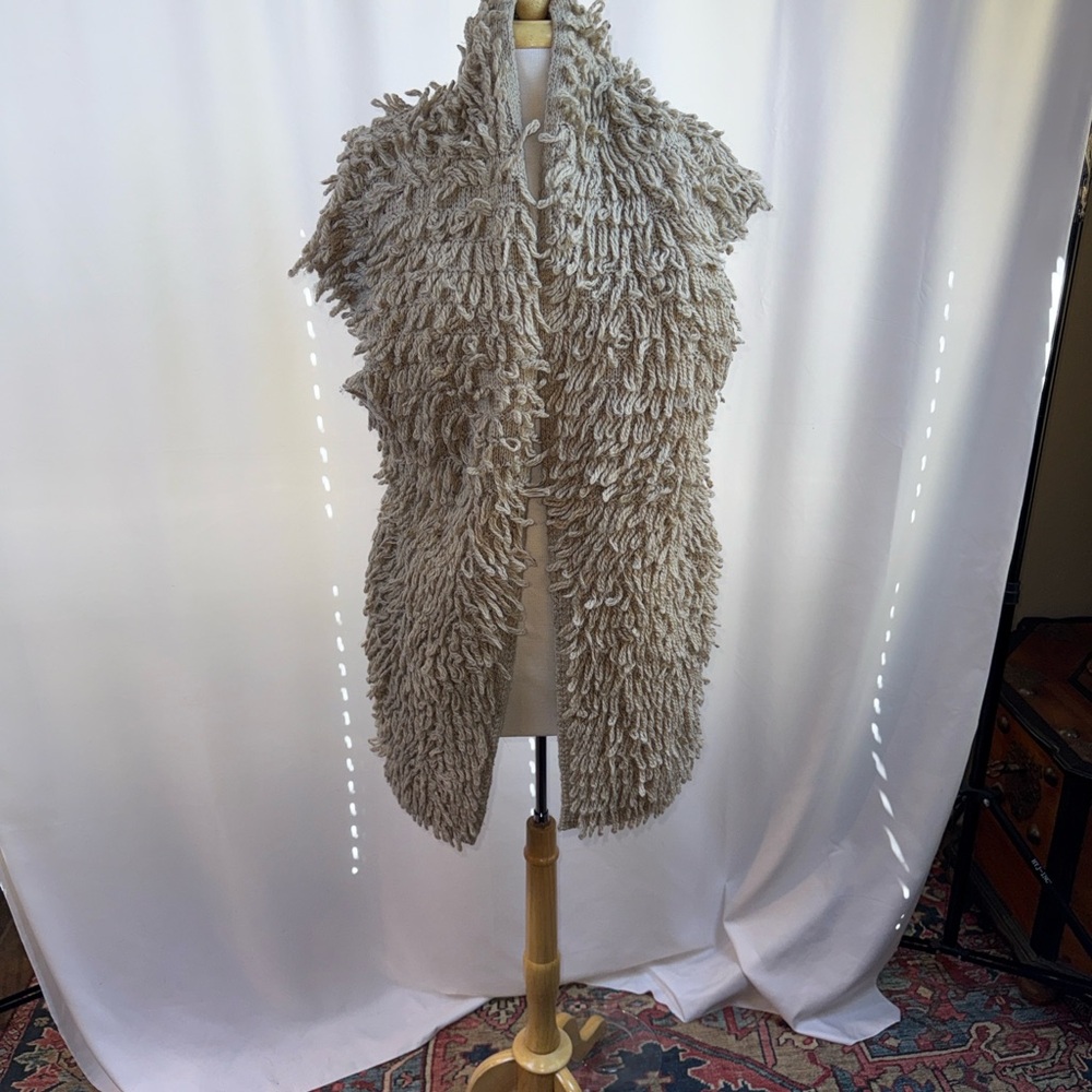 Matilda Jane Good Hart Tan Parkway Shaggy Vest, XS  Small